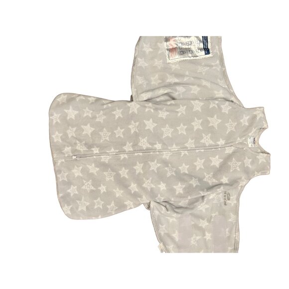 Halo SleepSack Swaddle S 3-6M Gray Star Fleece Wearable Blanket Wrap - Picture 3 of 6